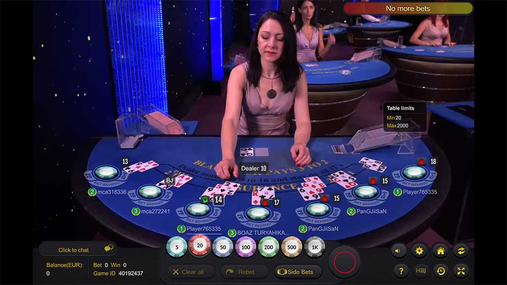 Ezugi American Blackjack Bildschirmfoto
