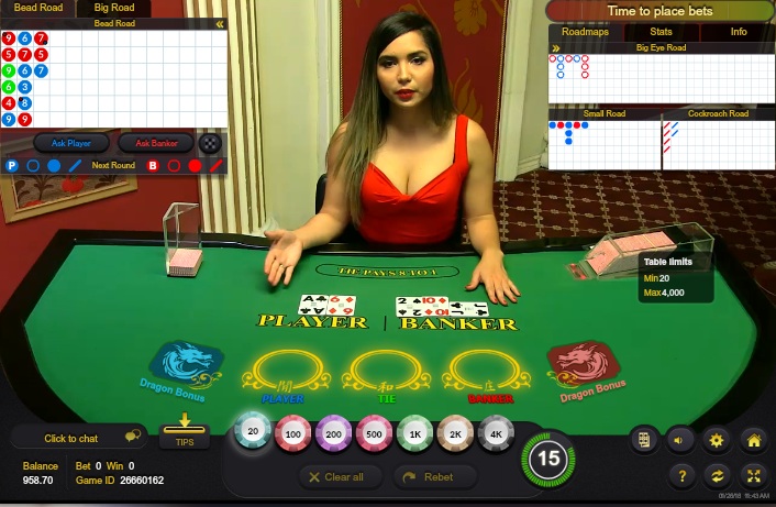 Ezugi Baccarat mit Drachen-Bonus